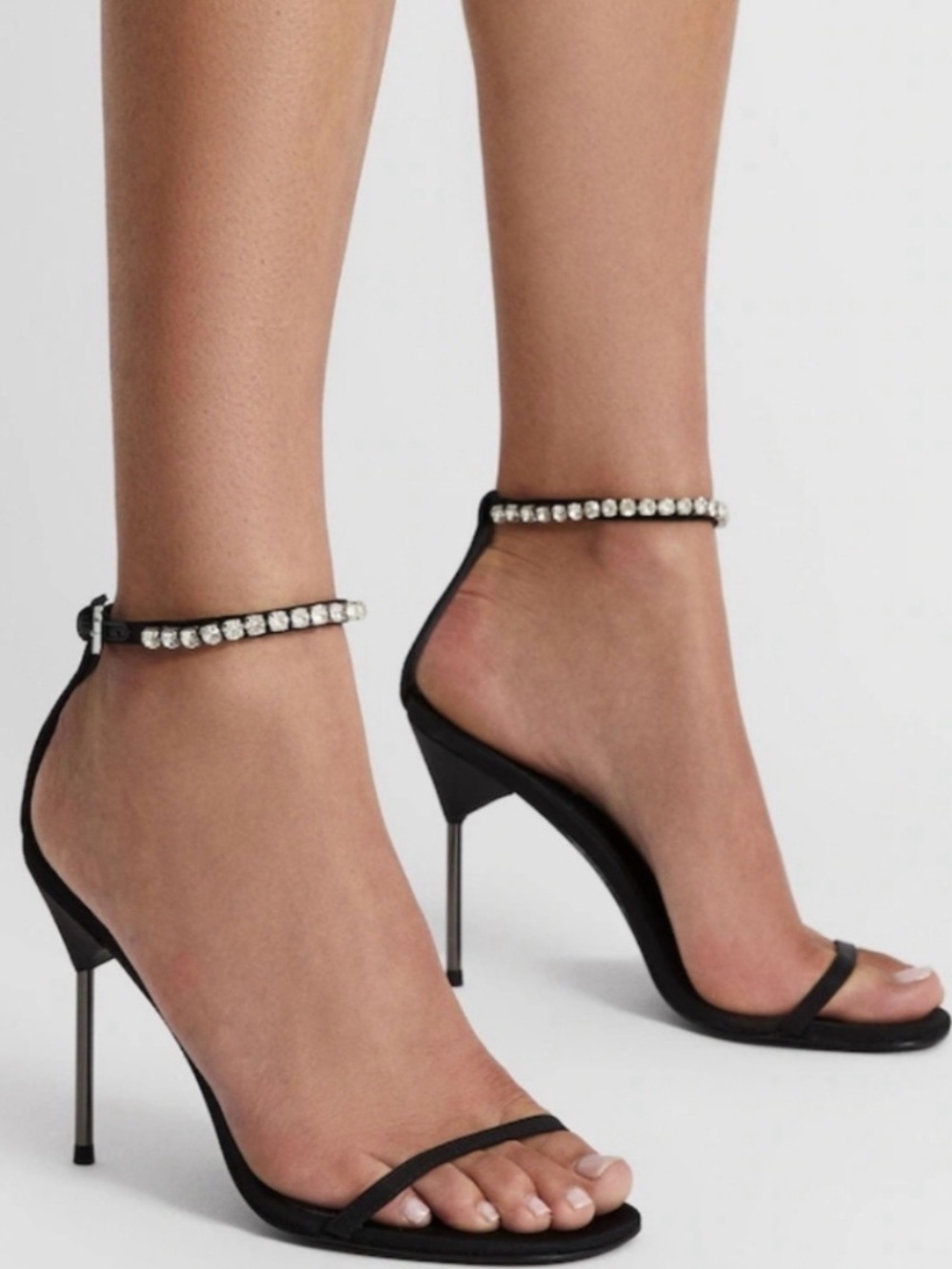 Reiss Carey Stilettos With Rhinestone Straps: Size 36